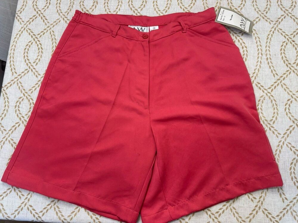 AW Golf Allyson Whitmore Shorts Women's Pink Pleated Pockets Size 12